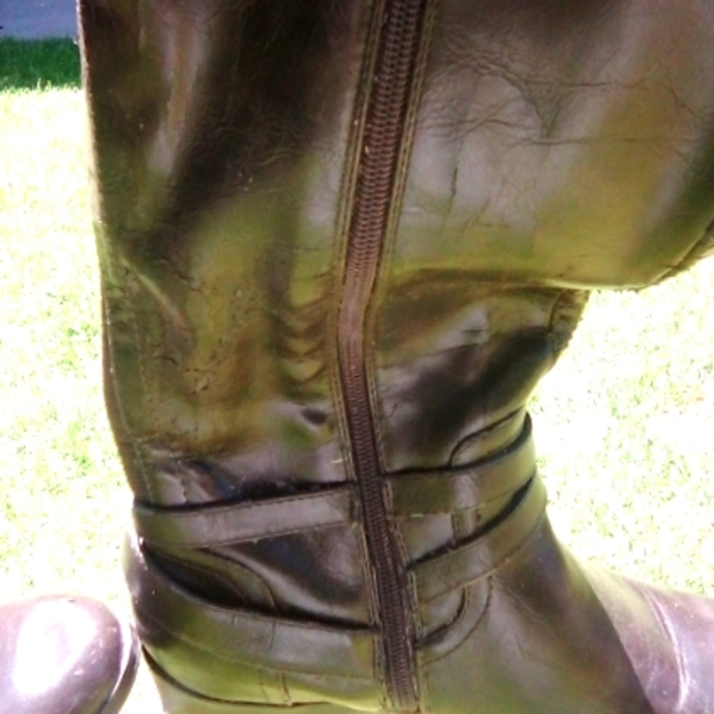 Brown π€ Riders Boots Size 6 M/WC Man MADE - Picture 2 of 6